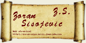 Zoran Sisojević vizit kartica